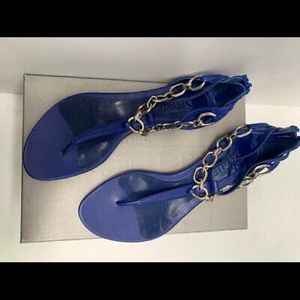 Alexander McQueen Blue Chain Sandal Size 10